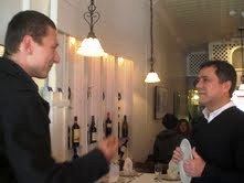 huseyin-sweet-talking Huseyin convinces the manager to treat us like gold. Photo by Lilian Moreira