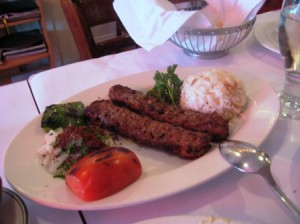 Adana kebab with lamb.