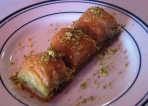 Uskudar's house-made baklava with pistachios