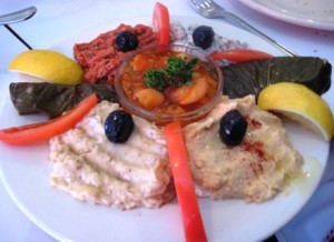 Cold appetizers, Turkish style.