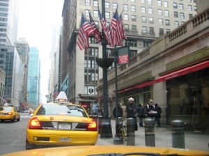waiting for a fare outside grand central Grand Central Station, 42nd St.