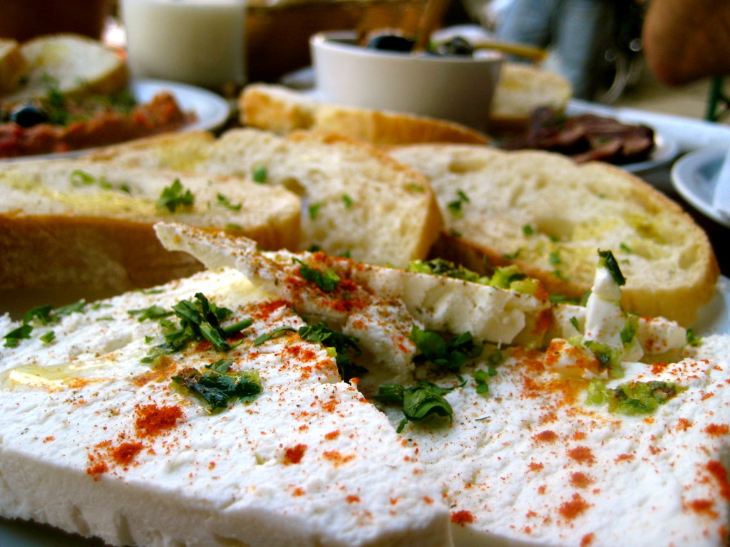 Sirene: Bulgarian feta cheese.