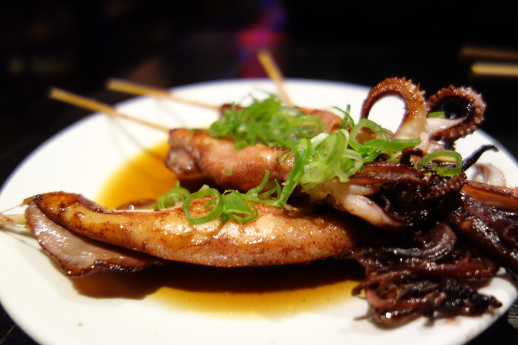 Grilled squid at Long March Canteen in Kreuzberg.
