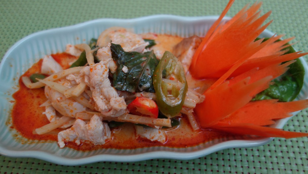 Red curry at Sala Thai, which they cook to your desired level of spiciness, with plenty of Thai basil. Photo by Autofiktion.com