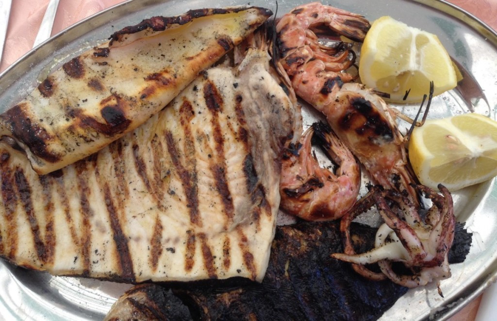 Squid, swordfish, shrimp and a whole, blackened dorado - or, an embarrassment of riches.